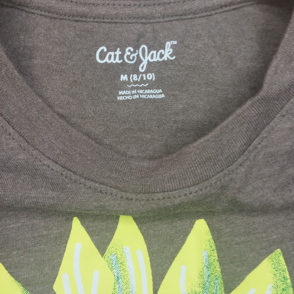 🎉 Cat & Jack Dinosaur Themed Long Sleeve Shirt - Size M (8/10) - Picture 5 of 5